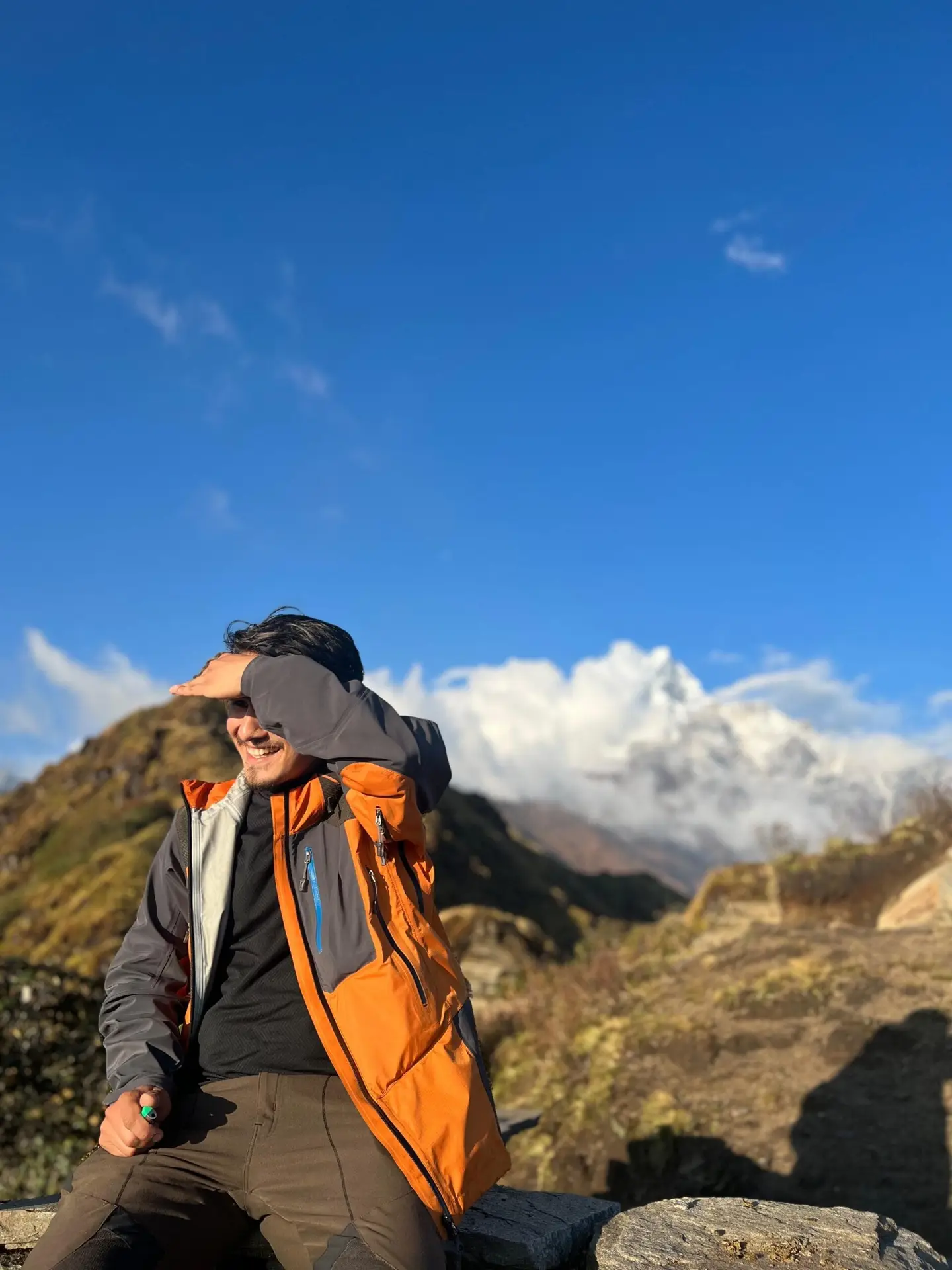 Smiling during Mardi Himal Trek